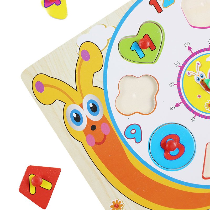 Montessori Wooden Clock Peg Puzzle Board for Kids - Preschool mall - Preschool Supplies & Educational Toys