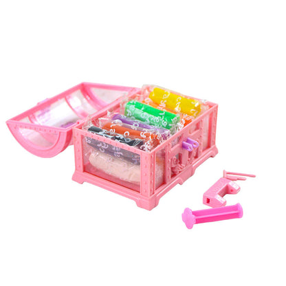 Multicolored Clay Trunk with 3 Moulds