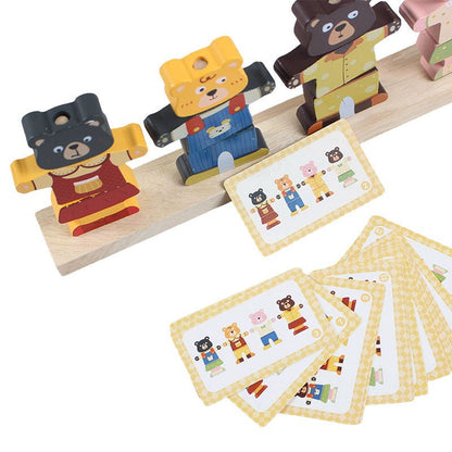Little Bear Clothes Changing Puzzle Game Wooden - Preschool mall - Preschool Supplies & Educational Toys