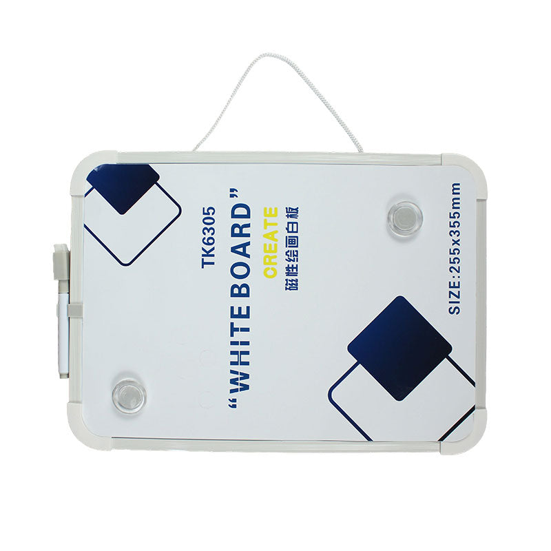Double Sided Whiteboard with Marker – 14” x 10”
