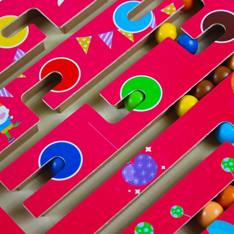 Matching Color Beads Game Wooden - Preschool mall - Preschool Supplies & Educational Toys