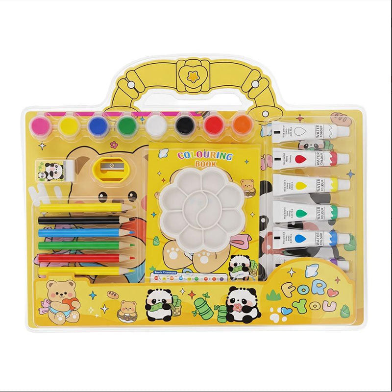 Cute Cartoon Portable Painting Suitcase Set