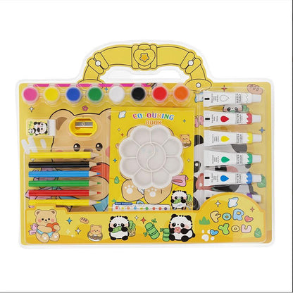 Cute Cartoon Portable Painting Suitcase Set