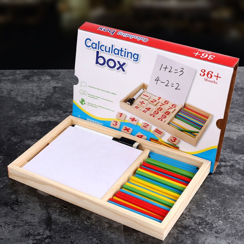 Wooden Mathematical Calculating Box with Sticks #1961 – Preschool mall ...