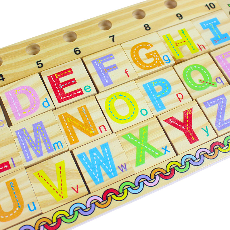 English Logarithmic Puzzle Board Wooden