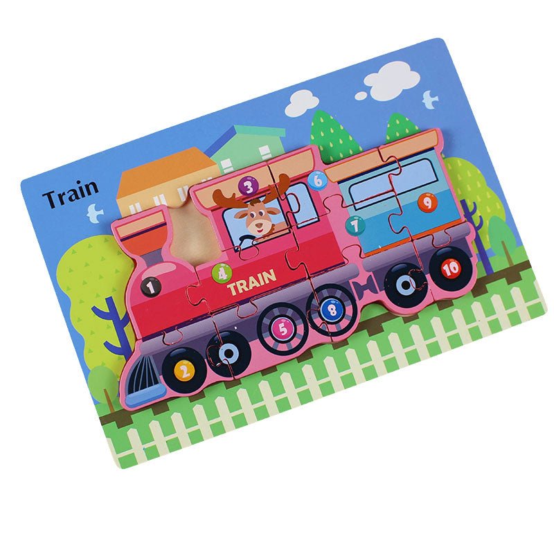 3D Number Jigsaw Puzzle Wooden Board 1992 - Preschool mall - Preschool Supplies & Educational Toys