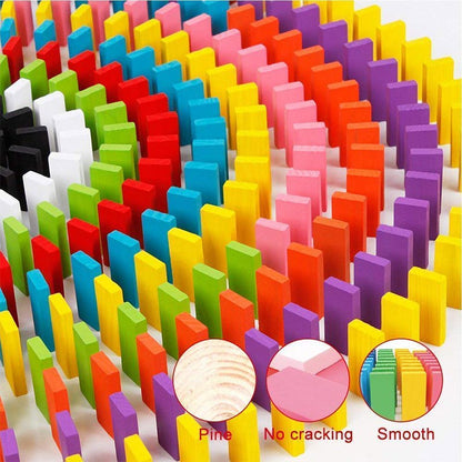 120 Pcs Wooden Colorful Domino Blocks - Preschool mall - Preschool Supplies & Educational Toys