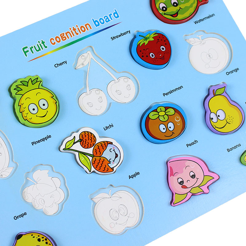 Fruit with Names Cognition Wooden Board #1944