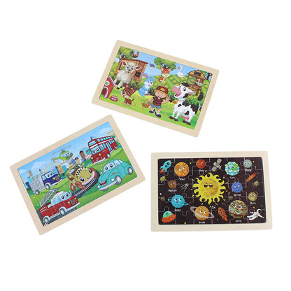 30 Pcs Wooden Puzzle Board for Kids (1986)