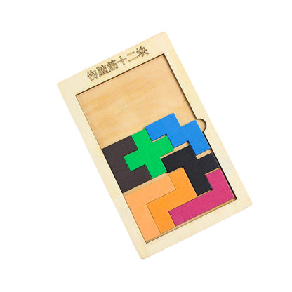 Mini Wooden Colorful Russian Puzzle Board