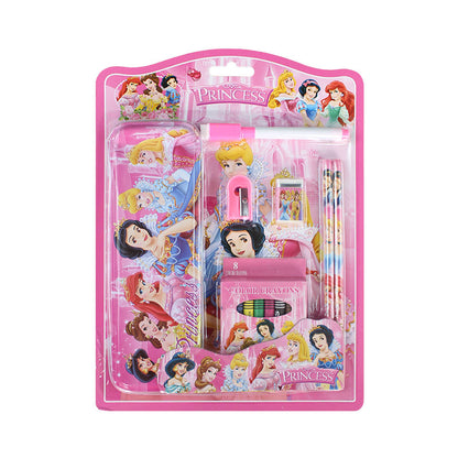 Writing & Coloring Stationery Set (14 Pcs) for Girls