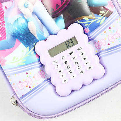 3d Embossed Pouch with Calculator for Girls 1989 - Preschool mall - Preschool Supplies & Educational Toys