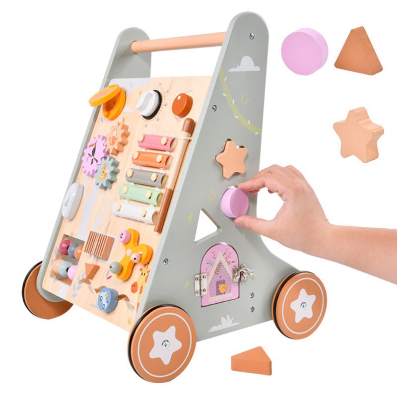 Baby Wooden 13 - in - 1 Activity Walker - Preschool mall - Preschool Supplies & Educational Toys