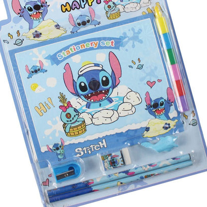 7 in 1 Happy Cartoon Stationery Set with Coloring Book - Preschool mall - Preschool Supplies & Educational Toys