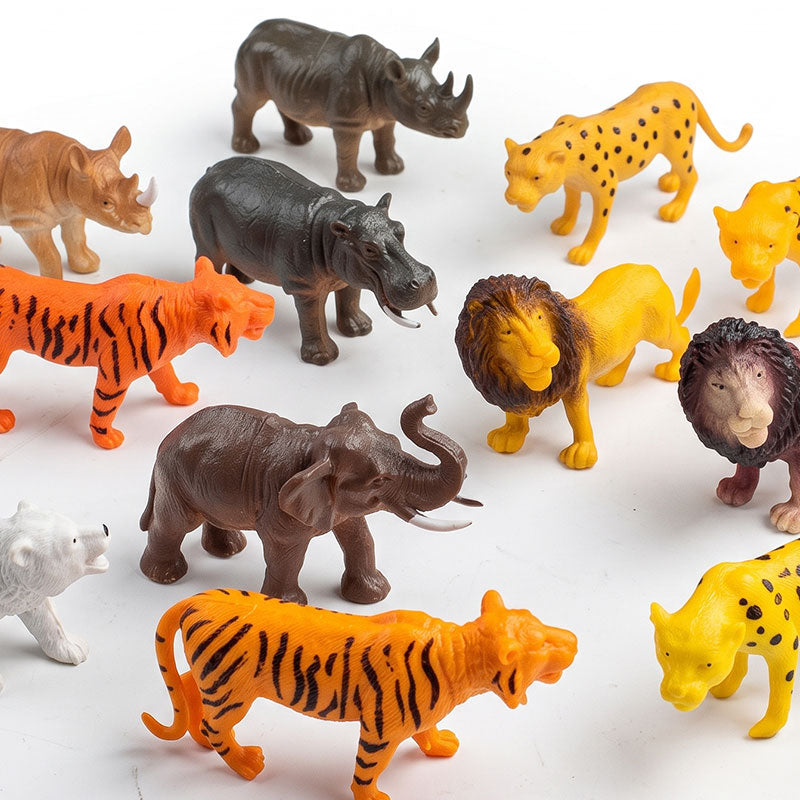 12 Pcs Wild Animal Large Figures For Kids