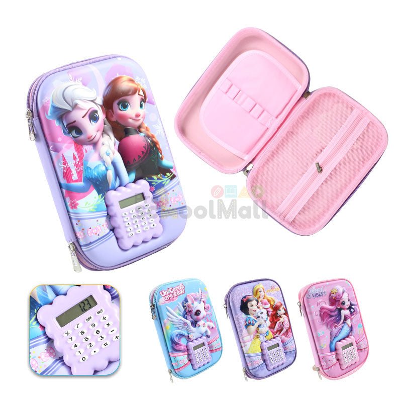 3d Embossed Pouch with Calculator for Girls 1989 - Preschool mall - Preschool Supplies & Educational Toys