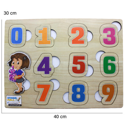 3in1 Numerical Wooden Puzzle Board-Girls