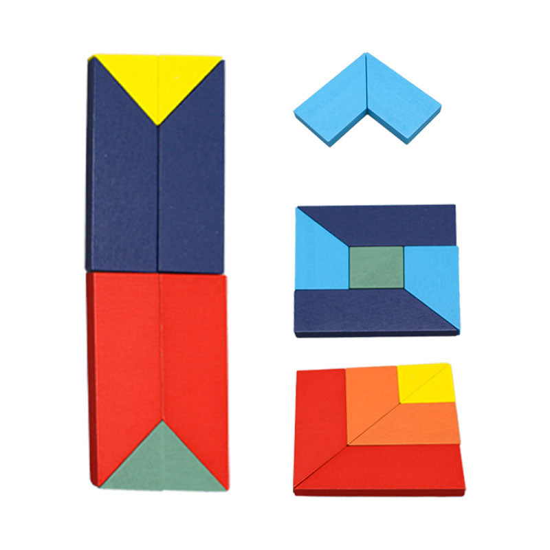 Wooden Tangram Puzzle Board
