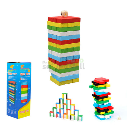 48 Pcs Colorful Wooden Mini Jenga