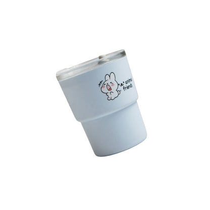 Cute Cartoon Slub Glass Coffee Mug #0749