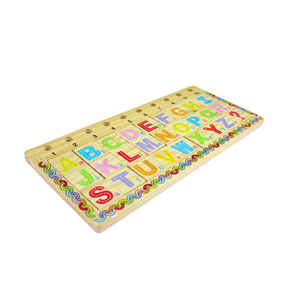 English Logarithmic Puzzle Board Wooden