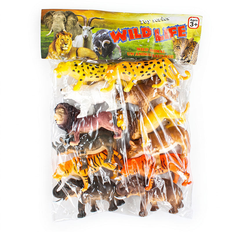 12 Pcs Wild Animal Large Figures For Kids