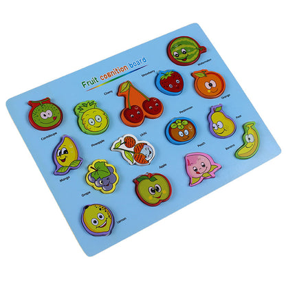 Fruit with Names Cognition Wooden Board #1944