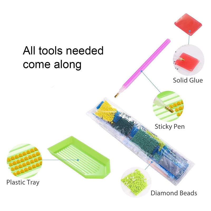 DIY 5D Diamonds Beads Painting Wooden Board #2001