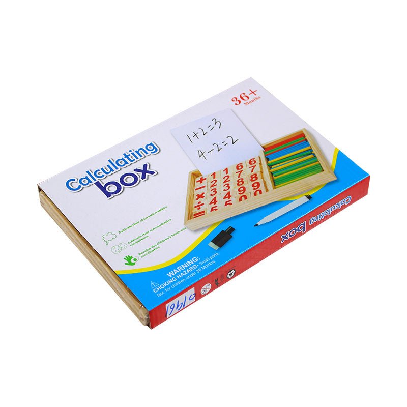 Math Writing Box Wooden Mathematical Calculating Box with Sticks #1961 – Preschool mall ...