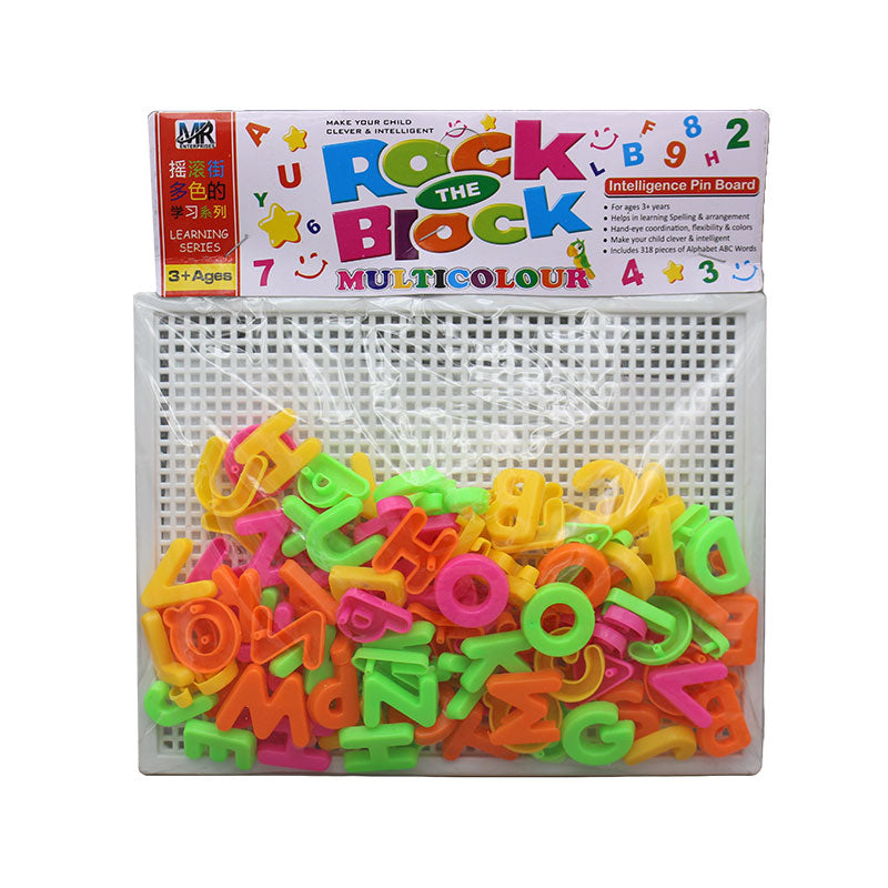Multicolor Capital Alphabets Pin Board