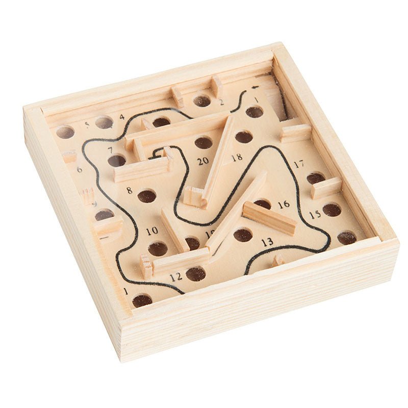 Wooden Mini Labyrinth Ball Maze Game - Preschool mall - Preschool Supplies & Educational Toys