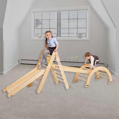 Wooden climbing Frame set 4 in 1