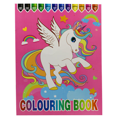 Cartoon Coloring Book with Stickers