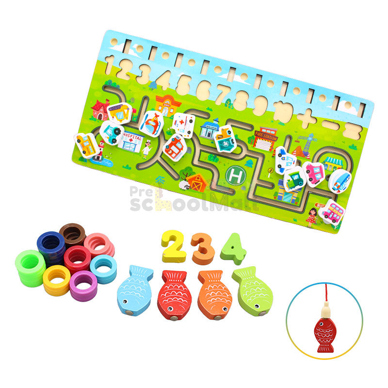 5 in 1 Multifunction Number Game Board