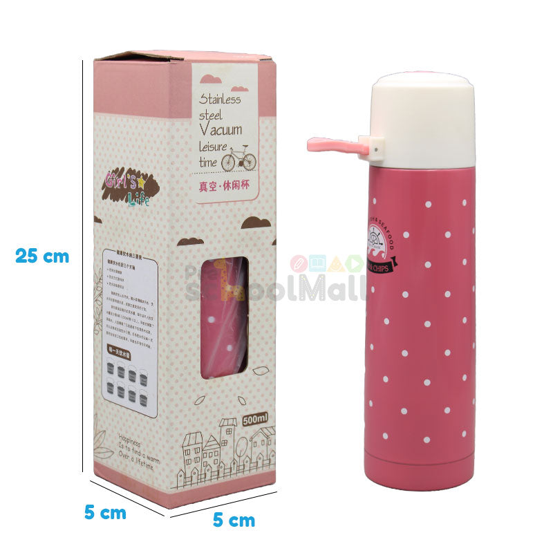 500ml Hydro Flask Pink Stainless Steel Bottle
