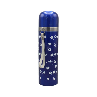 500ml Red Flower Stainless Steel Bottle