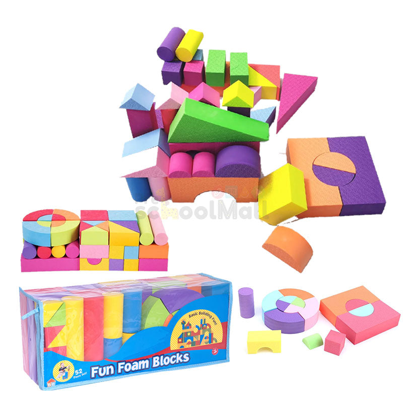 52 Pcs Fun Foam Building Blocks Large – Preschool mall - Preschool ...