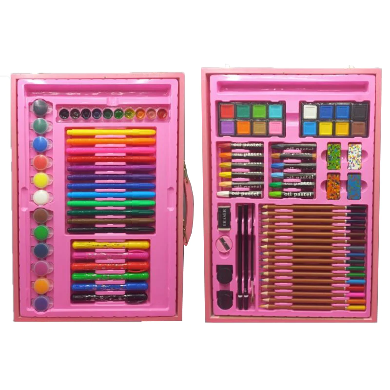 95 PCS Kids Delux Art Case Pink