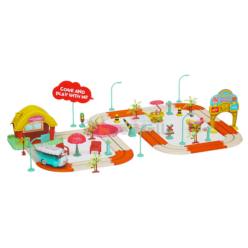 59 Pcs DIY Amusement Park Track Building Set
