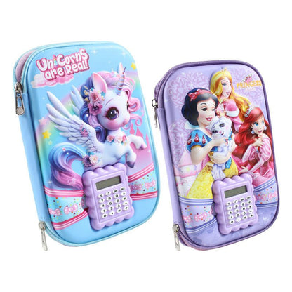 3d Embossed Pouch with Calculator for Girls 1989 - Preschool mall - Preschool Supplies & Educational Toys