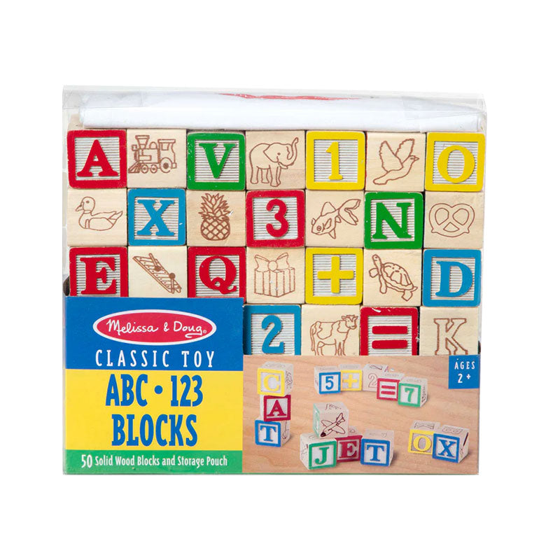 Wooden Alphabet Block Set of 50 Pcs