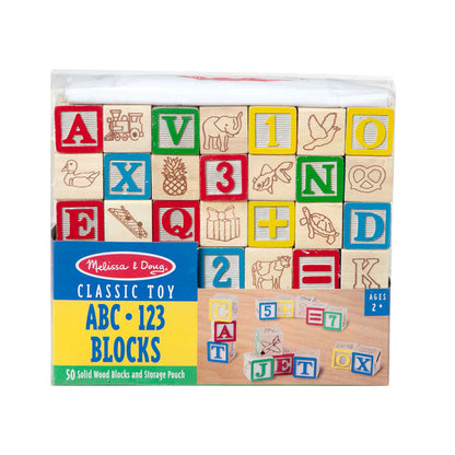 Wooden Alphabet Block Set of 50 Pcs