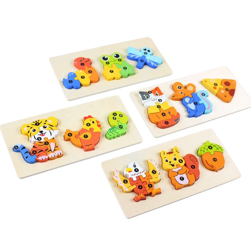 3D Animal Food Chain Wooden Puzzle Board - Preschool mall - Preschool Supplies & Educational Toys