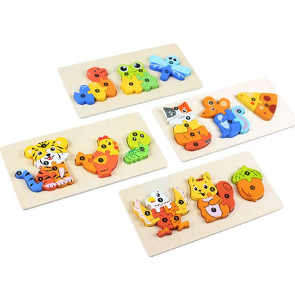 3D Animal Food Chain Wooden Puzzle Board - Preschool mall - Preschool Supplies & Educational Toys