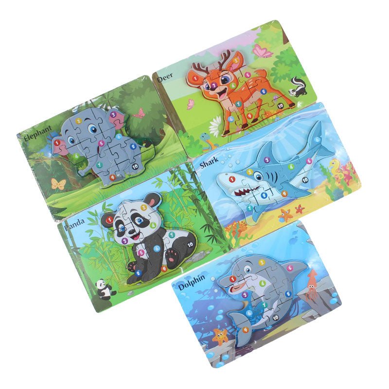 3D Number Jigsaw Puzzle Wooden Board 1992 - Preschool mall - Preschool Supplies & Educational Toys