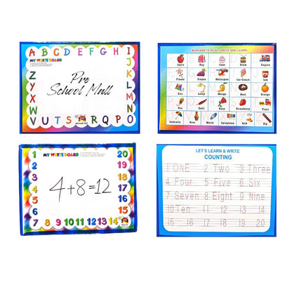3 Double sided White Boards with 3 Markers & 2 Dusters WB-3