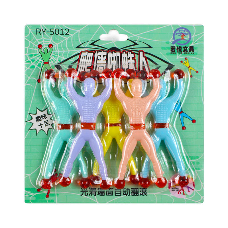 Sticky Wall Climbing Flip Rolling Spider Man Toy 5 Pcs