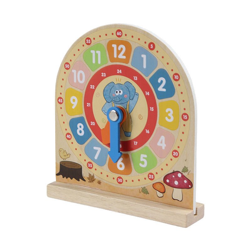 Wooden Clock Game with Double Sided Cards - Preschool mall - Preschool Supplies & Educational Toys