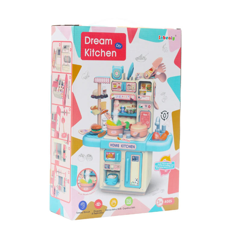Dream Kitchen Playset with Steam, Water Tap & Cooking Accessories