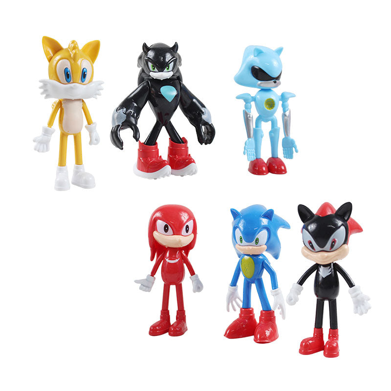 Pack of 6 Sonic Action Figures